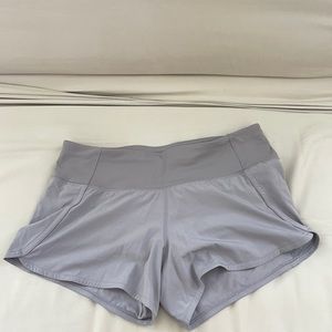 LuLu Lemon Grey Speed Up Short 4”